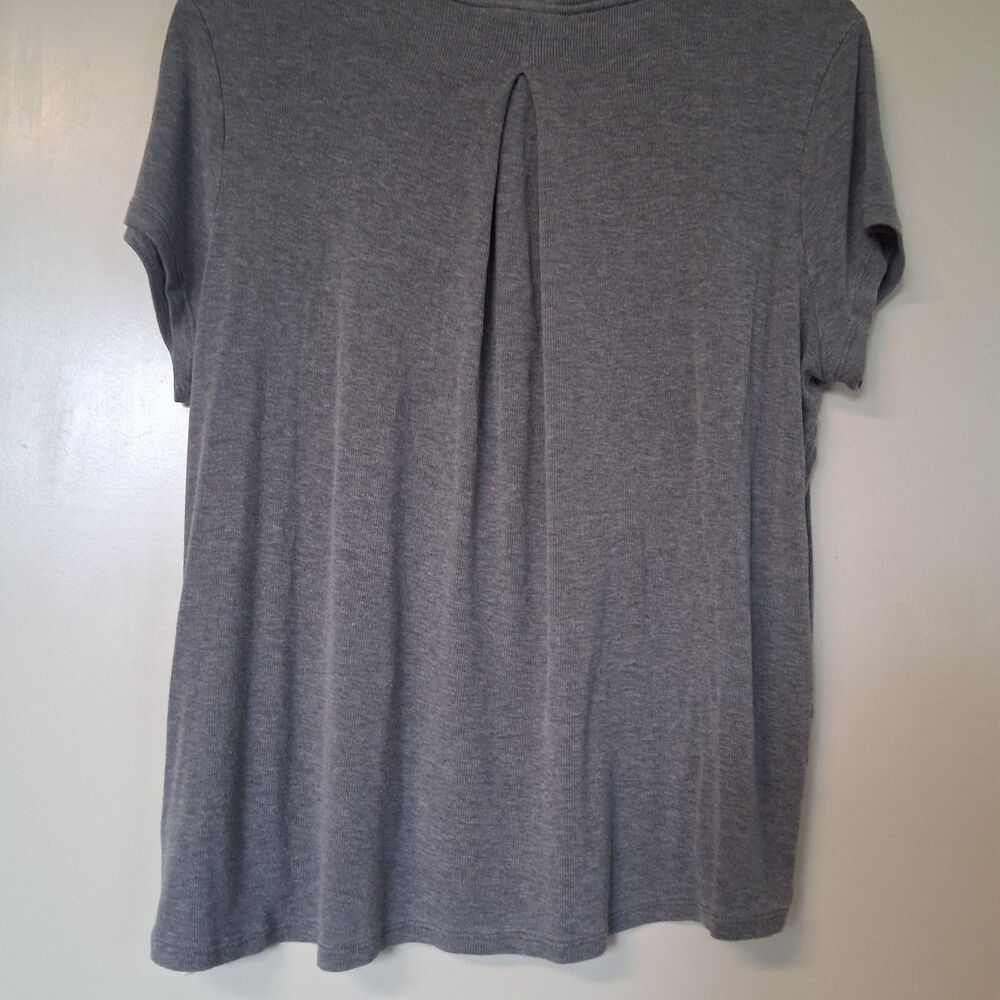 Athleta With Ease Oversized Rib Tee Gray Small High-Low Hem Athleisure Workout - Picture 8 of 11